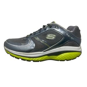 Skechers Shape-Ups Walk Sneakers Womens 8 1/2 Silver Yellow 8.2.4:K.4.4